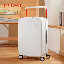 Mixi Wide Handle Travel Trolley Case, PC Hardshell Carry On Case, Mala Spinner de grande capacidade com TSA Lock, 20 