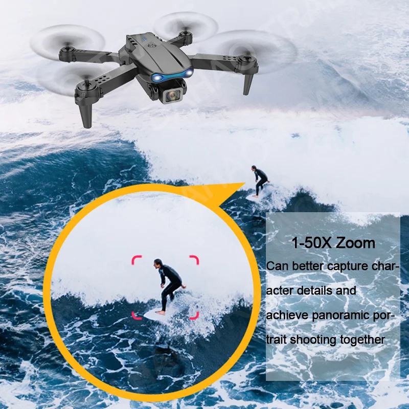 طائرة بدون طيار E99 Pro HD احترافية 4k بدون طيار كاميرا مزدوجة WIFI fpv طائرة كوادكوبت تجنب العوائق التصوير الجوي بدون طيار