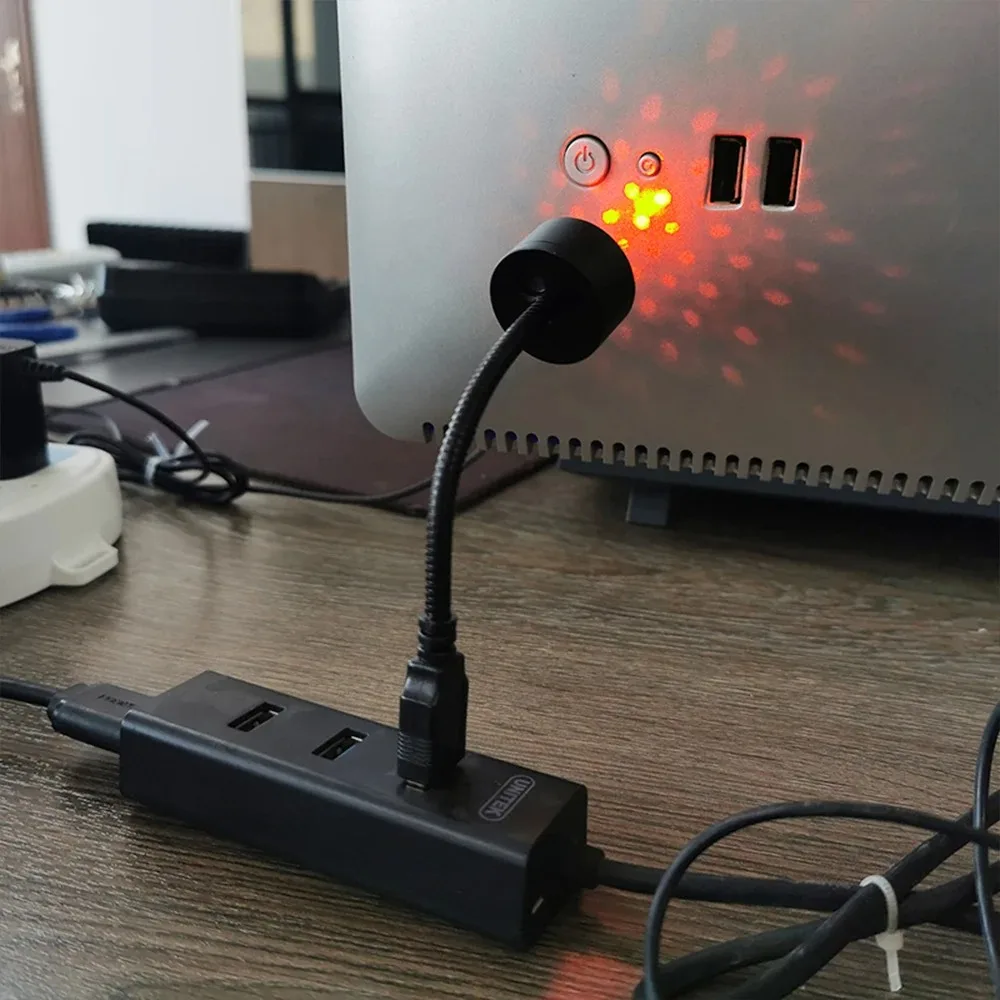 مصغرة LED سقف السيارة ستار ليلة كشاف ضوئي جو غالاكسي مصباح USB ديكور قابل للتعديل للسيارات سقف غرفة ديكور السقف #4