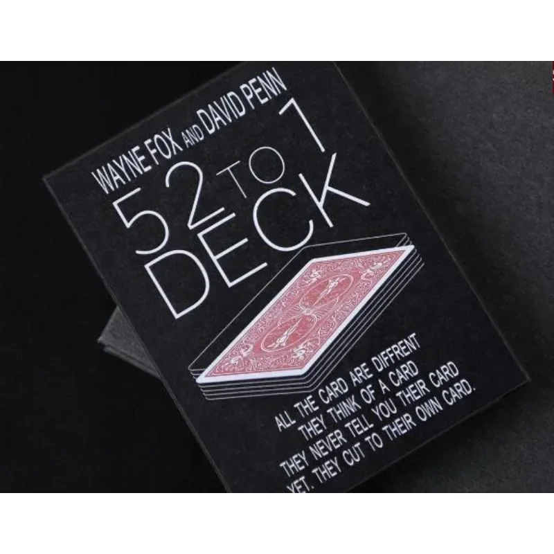 Il mazzo da 52 a 1 di Wayne Fox e David Penn Card Trucchi magici Puntelli Illusioni Divertenti Espedienti da vicino