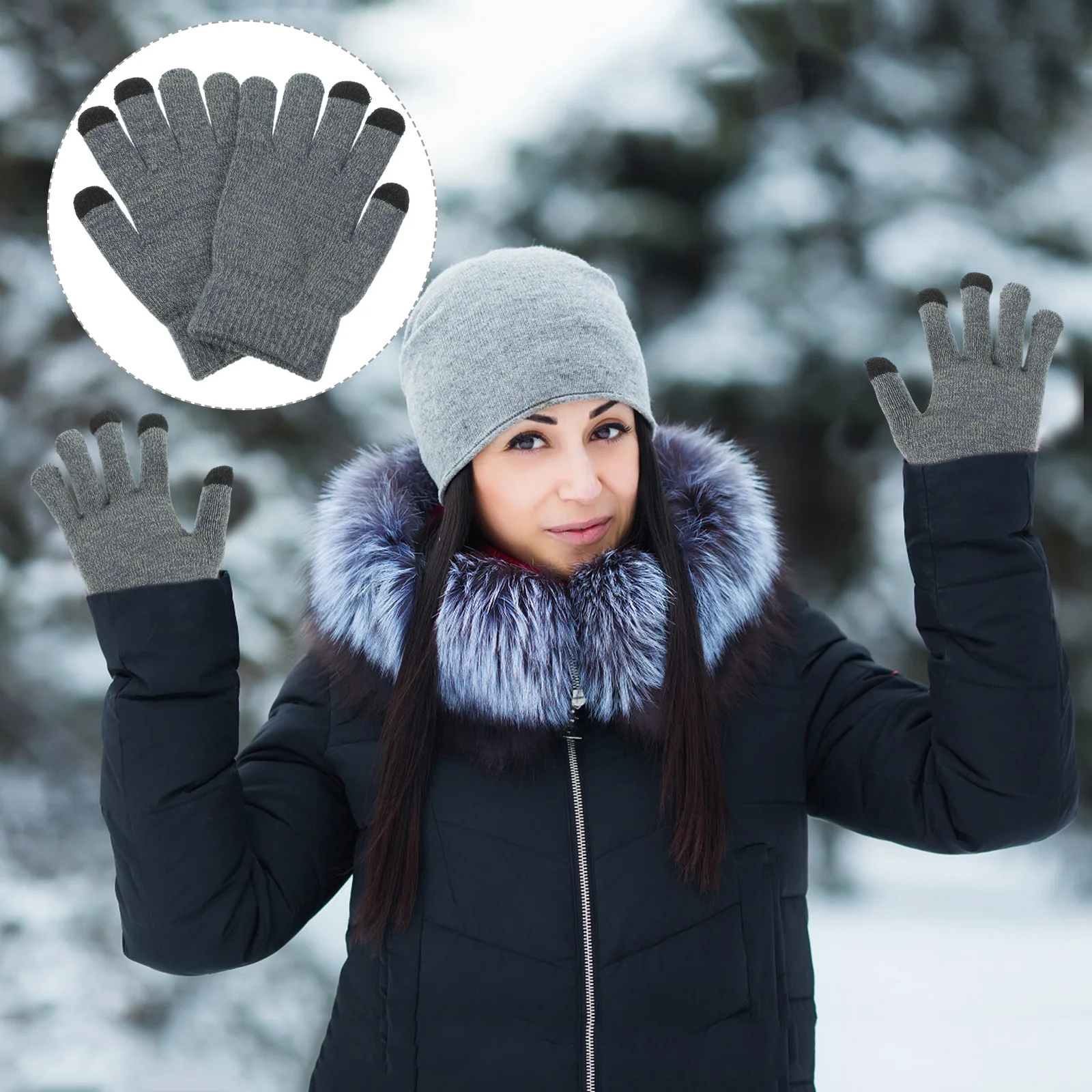 

1Pair Touch Screen Gloves Men Warm Full Finger Cycling Anti-Slip Bike Motorcycle Outdoor Sports Running Fishing Skiing Climbing