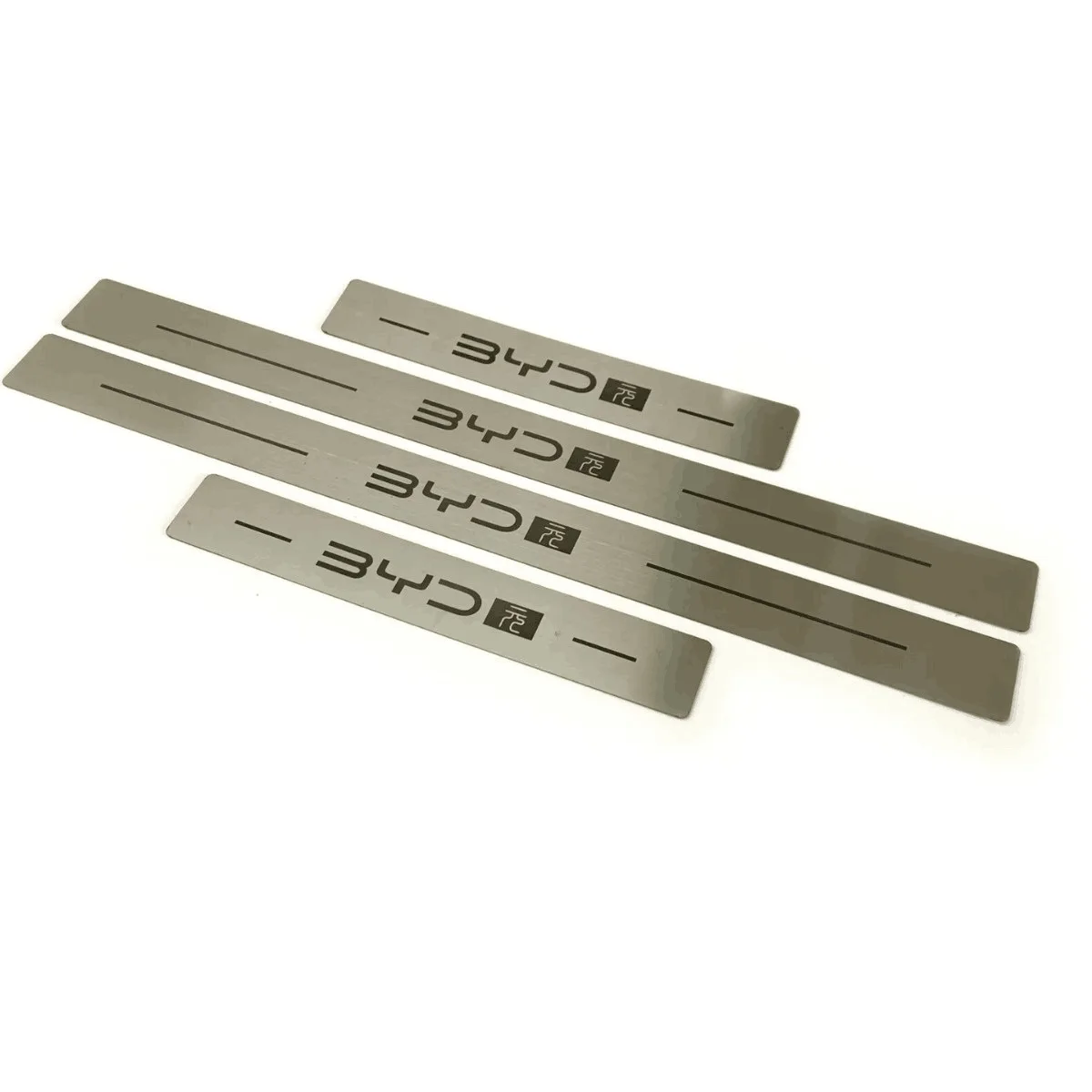 For BYD ATTO 3 ATTO3 2027-2023 Interior Ultra thin Stainless Steel Car Door Sill Plate Auto Parts 3D Accessories 3M Tape Sticker