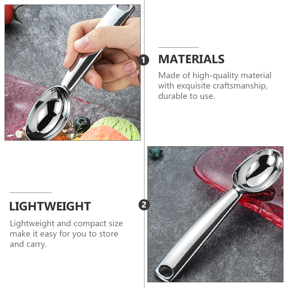 

Zinc Alloy Ice Cream Scoop Lightweight Compact Smooth Surface Fruit Baller Dessert Spoon Muffin Tool Cafe Bar Restaurant