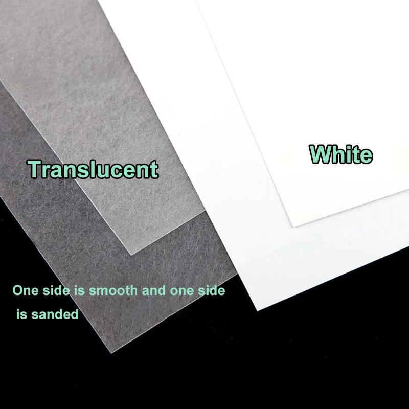 5PCS White/Translucent A4 Shrink Films Papers 0.3mm Thickness Inkjet Printable for Jewelry Making/Keyring Decor DIY Creative Set