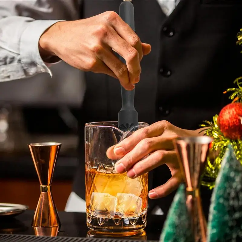 Cocktail Muddler Ergonomic Grip Ice Crusher Lemon Muddler Wine Barware Tool Mixing Stick Kitchen Gadgets Home Accessories For