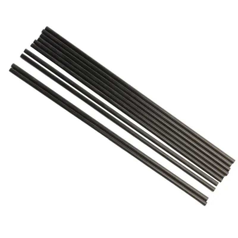 1/5/10pc Carbon Fiber Round Rod D:1-18mm(L:100/200/250/500mm) High Strength Light Weight DIY Composite Accessory for RC Airplane