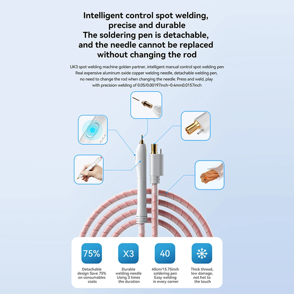 AWithZ UK3 pédale soudeuse par points bricolage feuille de Nickel Machine de soudage par points type-c charge 18650 batterie au Lithium Portable soudeuse par points