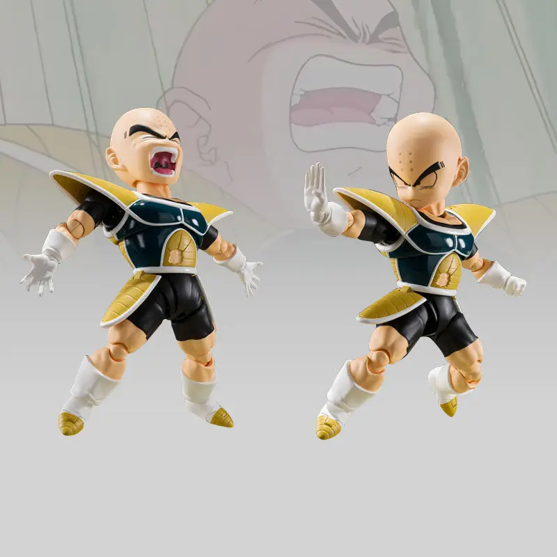 Figura de Acción KO SHF de 11cm/4.3 Pulgadas, Krillin con Traje de Batalla de Dragon Ball, Modelo Articulado de Anime, Juguete Coleccionable, Adorno de Escritorio, Regalo