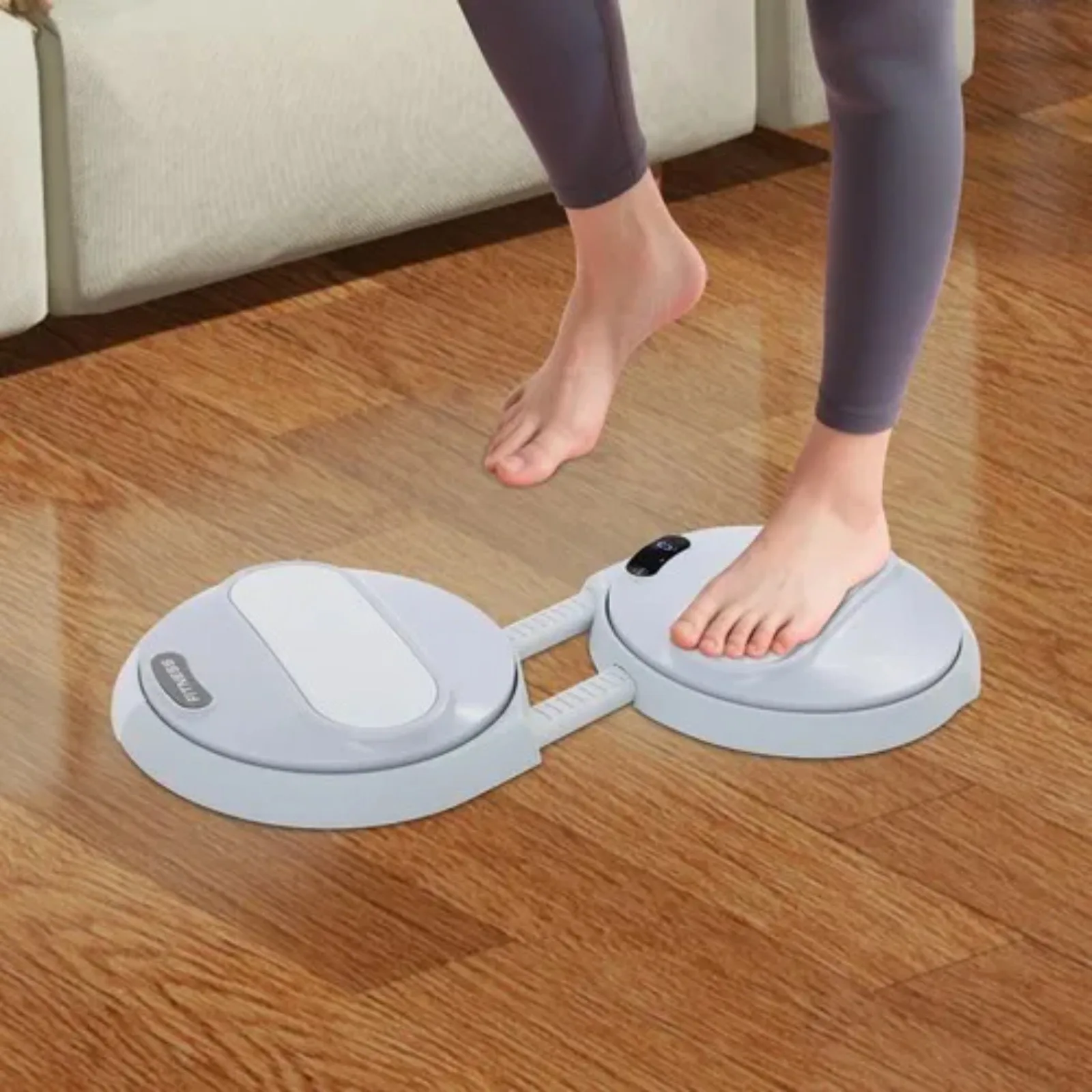 لوحة LCD Ab Twister باللون الرمادي قابلة للتعديل مع شريطين مقاومة، معدات تمارين الجسم بالكامل للياقة البدنية المنزلية، مدرب القوة الأساسي #4