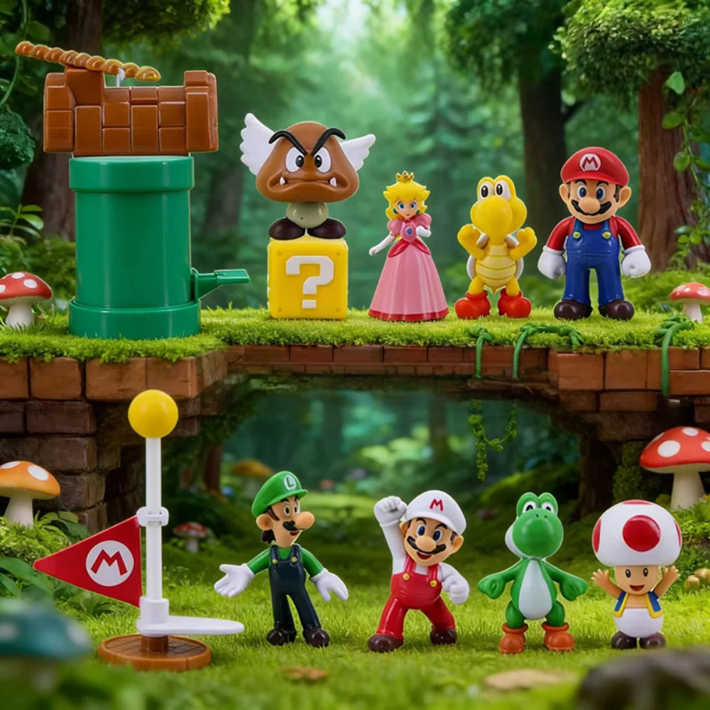 

Super Mario Figure - 12 Game Scene Collectibles, Desktop Decorations, Bringing Back Childhood. A Perfect Gift