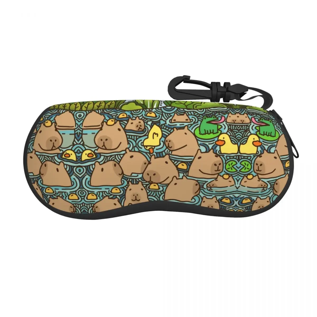 A Pond Full Of Capybara Shell Eyeglasses Protector Cases Cute Sunglass Case Glasses Pouch