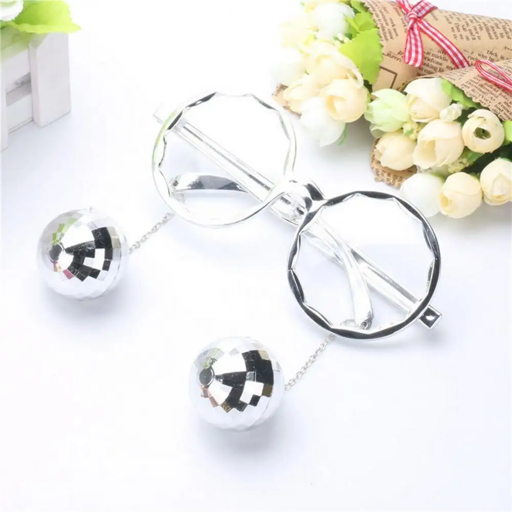 Gafas de discoteca retro Bola de discoteca retro Favores de fiesta para mujeres Hombres Gafas de sol con colgante de bola de discoteca Accesorios de carnaval Únicos