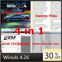 Winols Software 2024 Hot Selling Winols 4.26 + 2020 Damo + Ecm Titanium + Immo Service Tool Auto Reparatie Software Alle Data Winolen