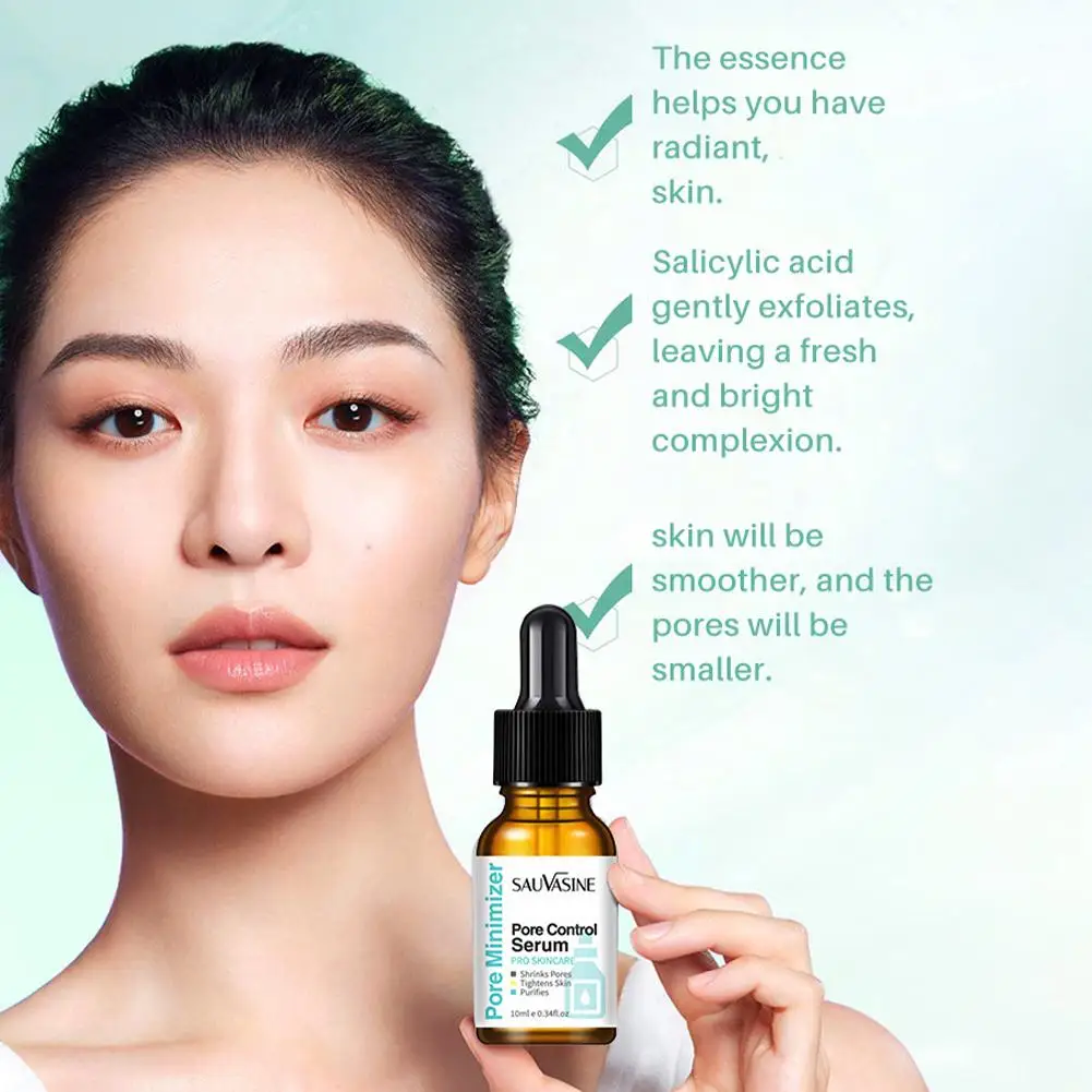 Serum pengecil Pori, asam Hyaluronic pelembab pori-pori Esens kosmetik perbaikan halus Nutrisi Korea X7y2