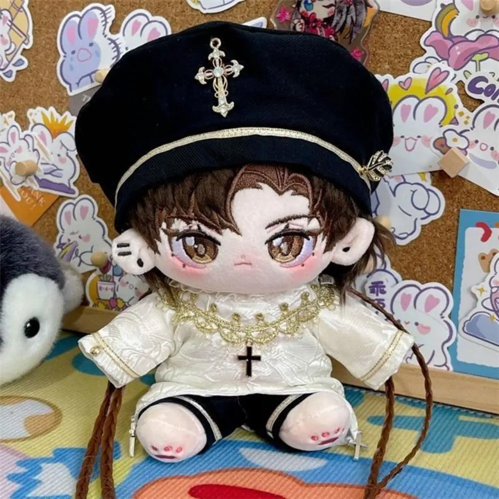 Cross 20cm Cotton Doll Clothes Beret Shawl 20cm Doll Clothes Suit Knight Pattern Mini Clothes Cute Doll 20cm Clothes Girl Gift