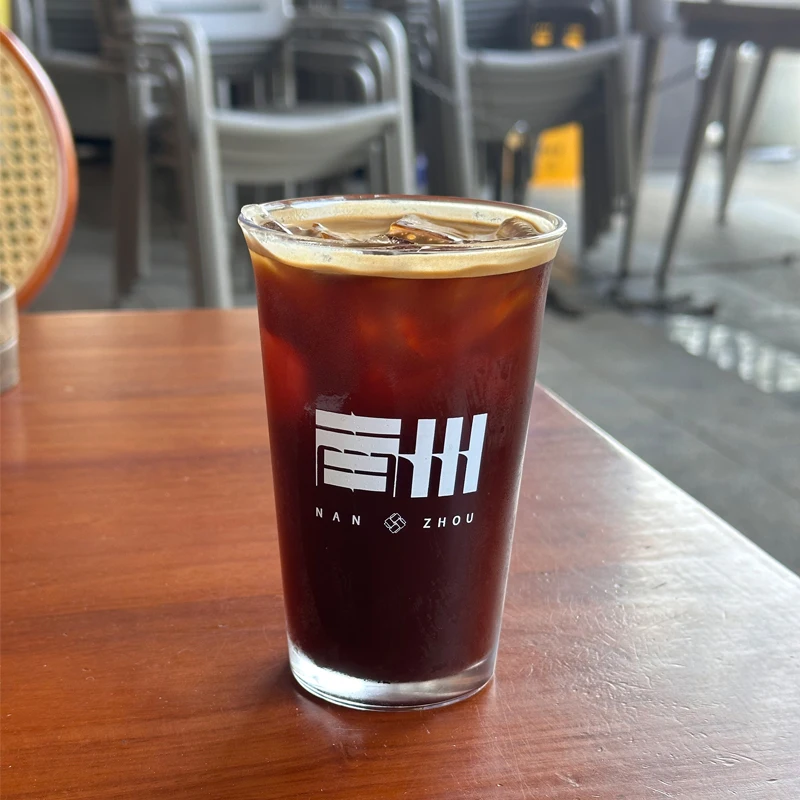 

Thiened Glass Coffee Cup for Bar Cold Drink American Sle Coffee Cup Fre nut Latte Glass Cup Ice Coffee Cup