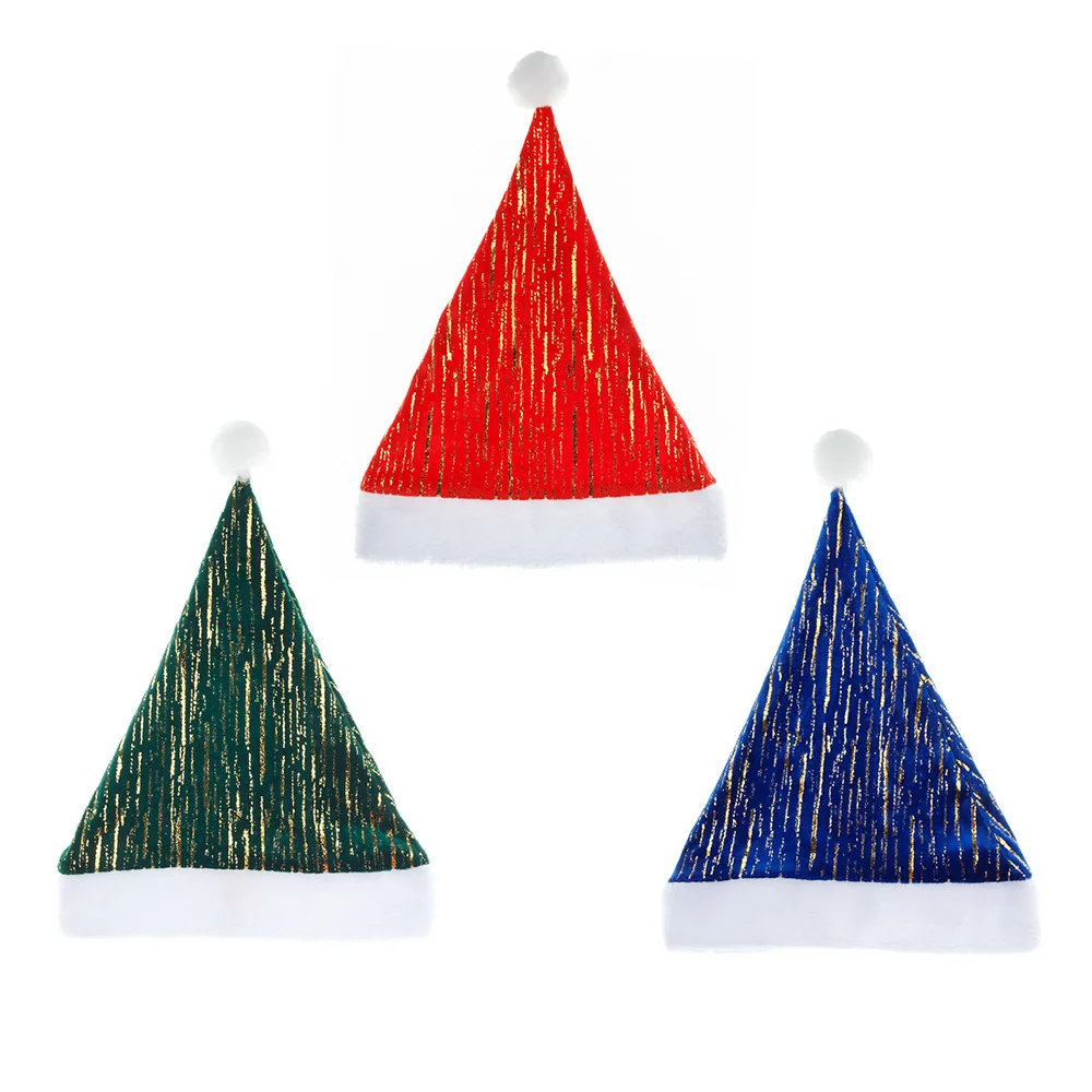 Christmas Decoration Red Santa Claus Hat Christmas Hat Velvet New Year Gift For New Year Celebration Christmas Celebration