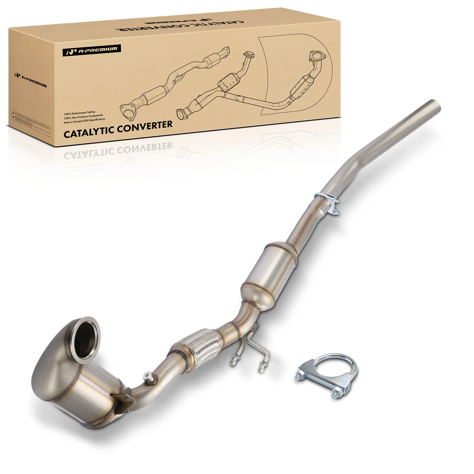 A-Premium Catalytic Converter for Volkswagen Golf Alltrack Golf Sportwagen 2017-2019