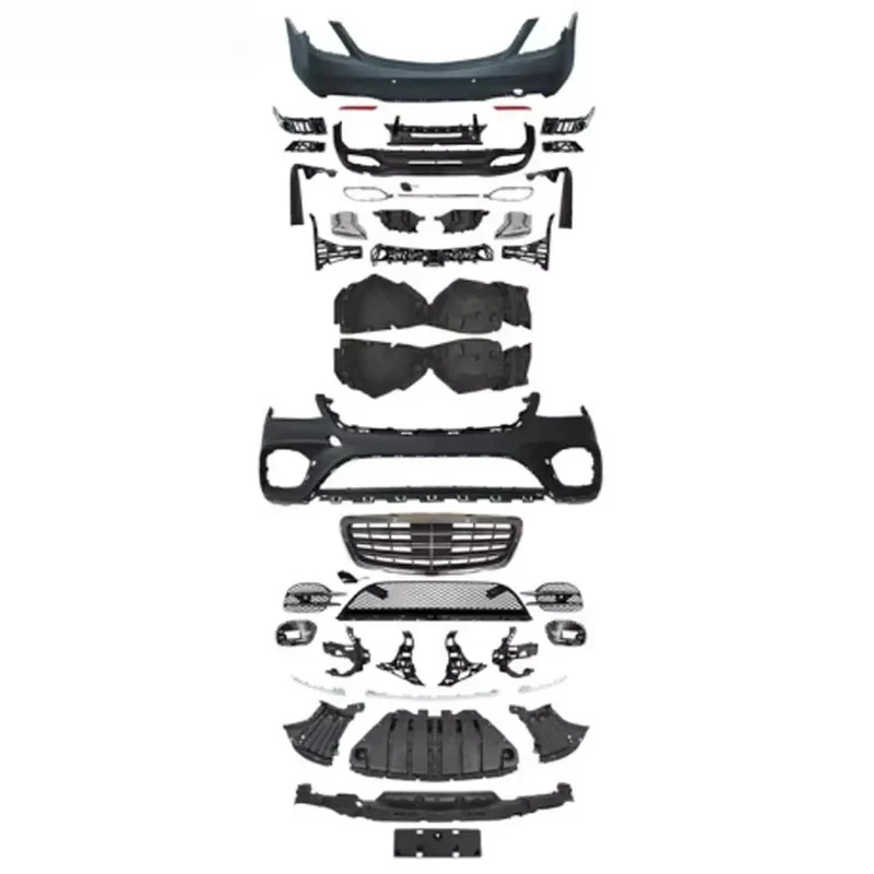 S450 Style Car Parts Auto Front Bumper Rear Diffuser Body Kit W222 2018-2022