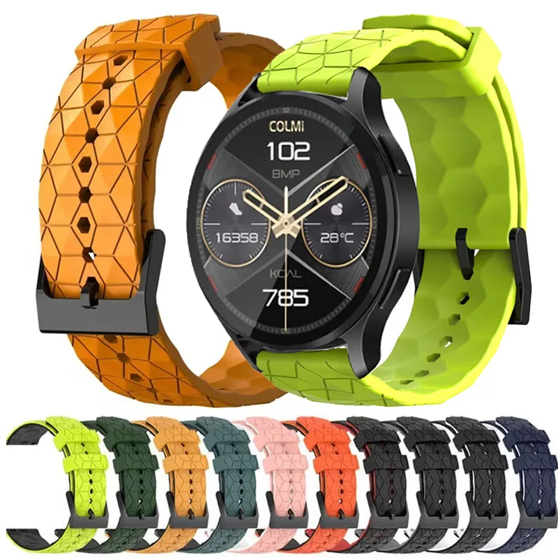 Correa de silicona suave de 22mm y 20mm para reloj inteligente COLMI i28 Ultra, pulsera transpirable para COLMI C8 Max/P86/P76/P28 Plus/P20 Plus