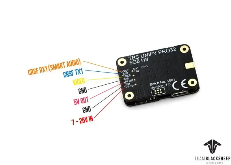 TBS UNIFY-ビデオ送信機,内蔵マイク,mmcxコネクタ,rcモデル,fpv,pro32,5g8,hv,1000mw,vtx,rcレーシングドローン