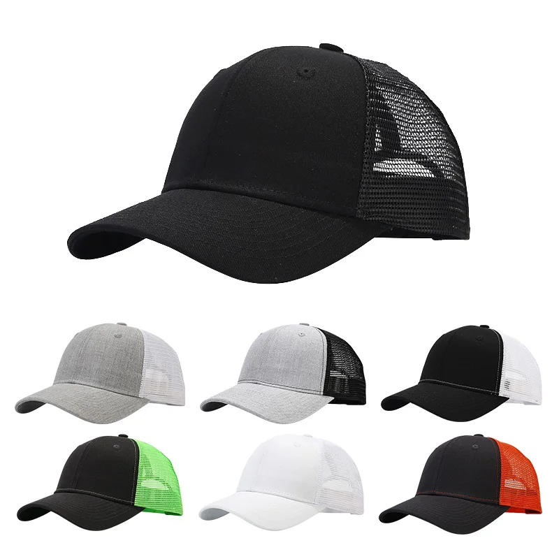 

New Mesh Baseball Hat for Men Women Half Hollow Breathable Sun Hats Outdoor Casual Sunshade Anti-UV Trucker Driver Unisex Visors