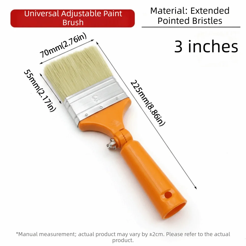 

New Material Plastic Handle Adjustable Paintbrush Replaceable Brush Head Adjustable Brush Head 360° Bend Pipe 360° Elbow