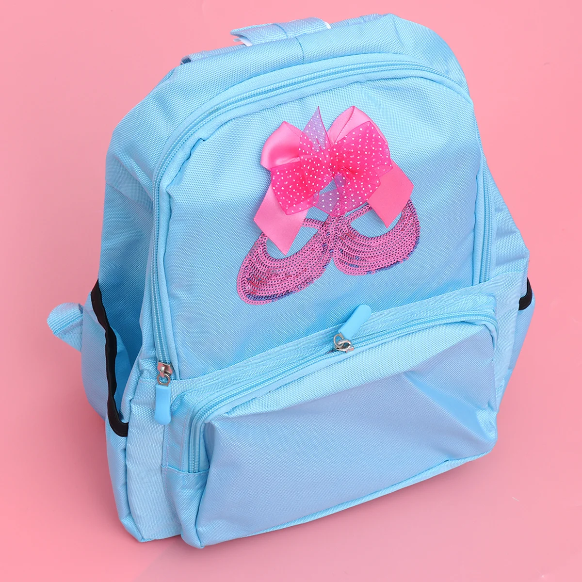 

Girls Pink Ballet Dance Pattern Oxford Cloth Backpack Large Capacity Lightweight Breathable Portable Travel Outdoor School Bag