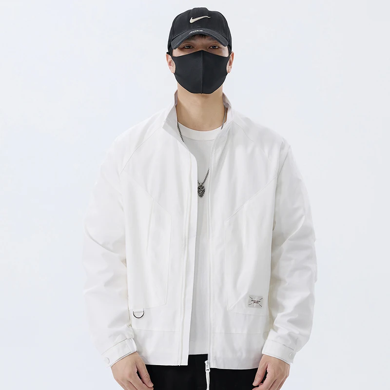 

Мужская повседневная свободная рабочая куртка Sli: новая модель весна-осень, с воротником-стойкой, верхняя одежда Haome, стандартный крой, для спорта и активного отдыха