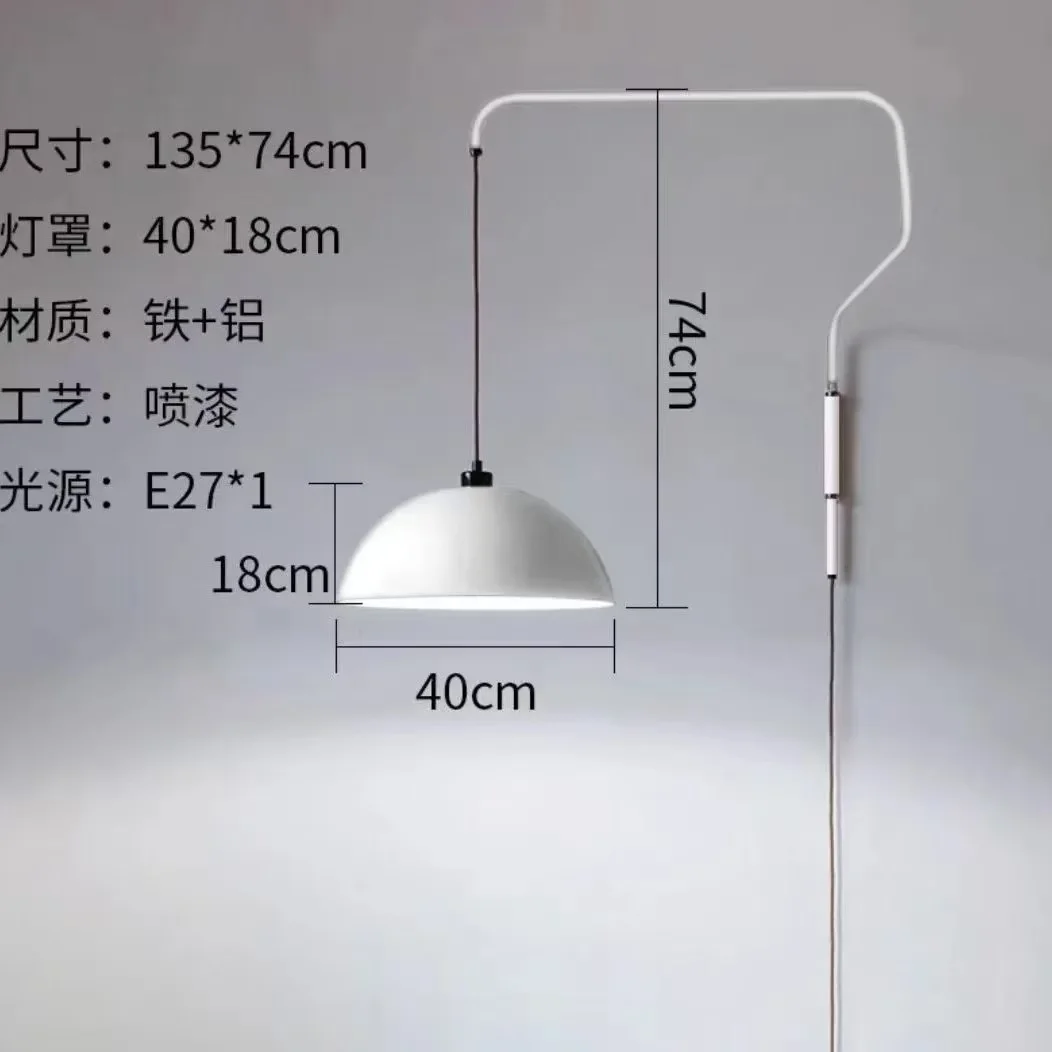 Vintage rode metalen wandlamp lange arm voor foyer slaapkamer leeslampen met E27 lamp nieuwe stijl verlichting blaker woondecoratie