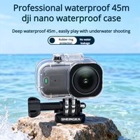 Adecuado para DJI Osmo Nano cámara funda impermeable pulgar cámara deportiva buceo funda protectora profesional impermeable 45 metros