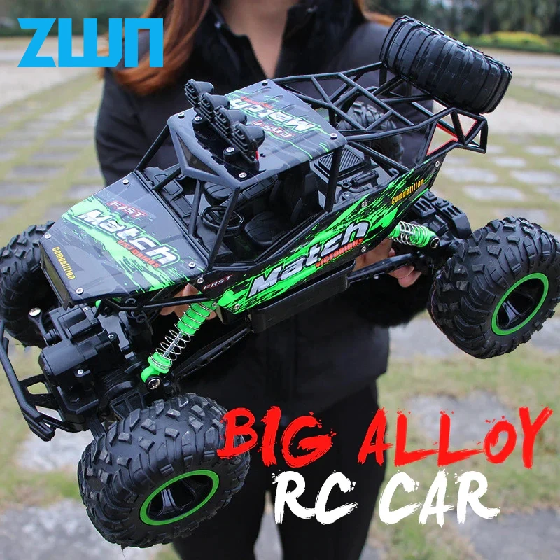 ZWN 1:12 / 1:16 4WD RC Car With Led Lights 2.4G Radio Remote Control Cars Buggy Off-Road Control Trucks Boys Toys for Children