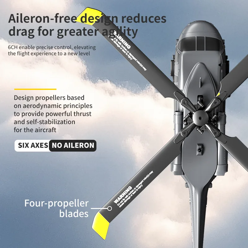 Wegsimulatie borstelloze drone-knop omgekeerd helikoptermodel