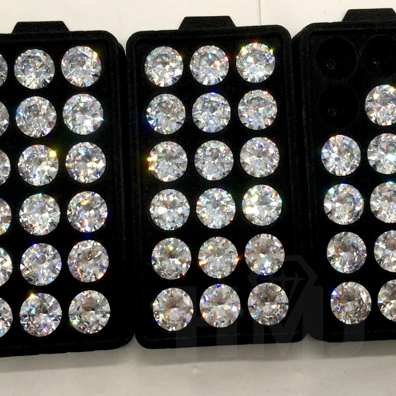 Real Moissanite Round Cut D Color White 0.1ct-10ct VVS With GRA Certificate diy  beads  charms for jewelry making