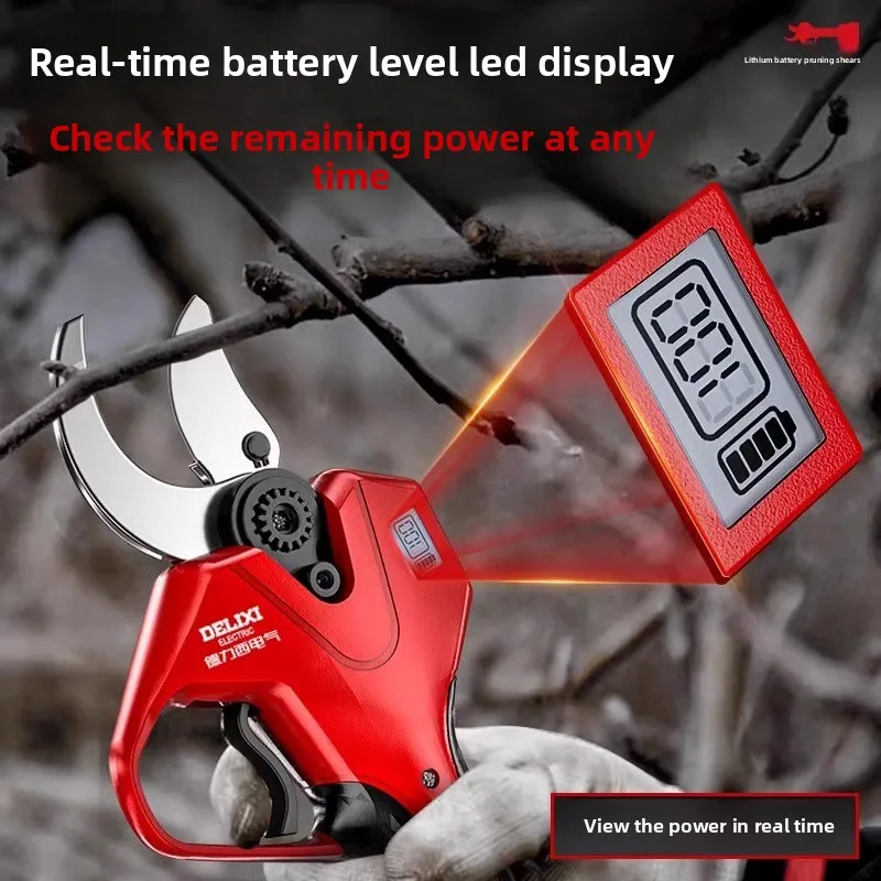 Cordless Rechargeable Electric Pruning Shears Professional Tool for Garden Fruit Tree Branch Cutting