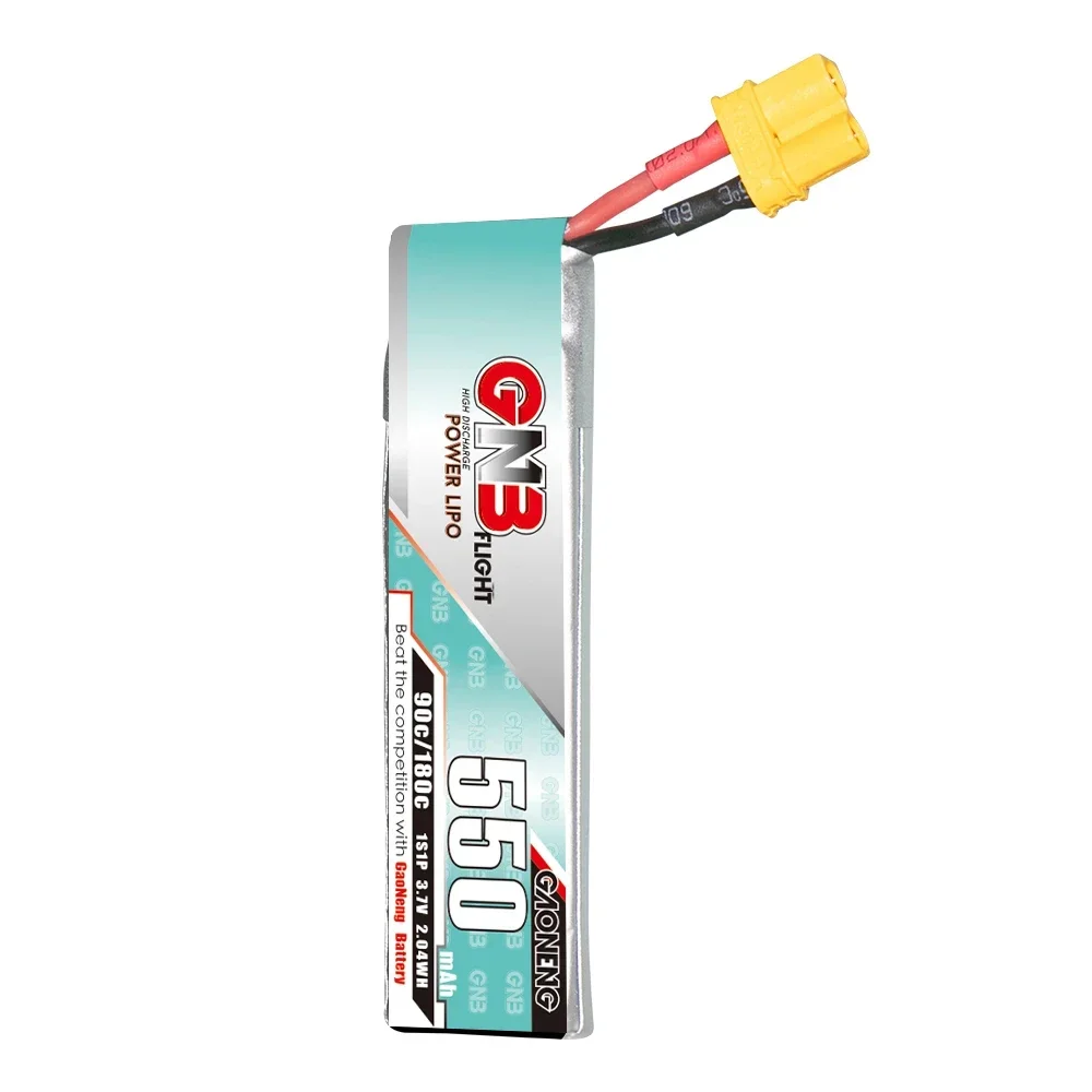 GAONENG GNB 550mAh 1S 90C 180C 3.7V ケーブル付き XT30 LiPo バッテリー BetaFPV Beta75X Happymodel Mobula6 Mobula7 Snapper