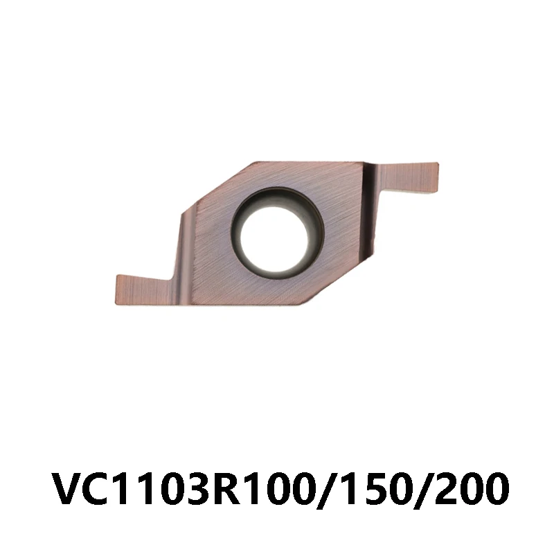 ما وراء VC1103R100 VC1103R150 VC1103R200 VC1103L VC1103R 100 150 200 ثقوب صغيرة نهاية الوجه CNC الحز كربيد إدراج