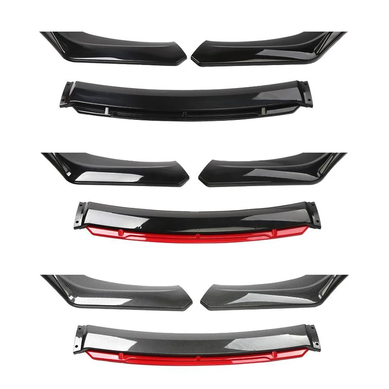 For Opel Corsa/Corsa e Carbon Black High Quality Car Front Bumper Splitter Lip Diffuser Body Kit Spoiler Guard 2019-23 Accessory