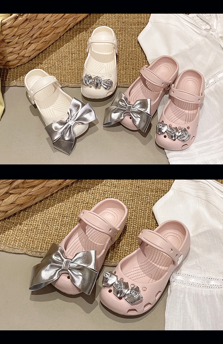 Mädchen-Sandalen für draußen: Süße, große Schleifen, lässige Kinderschuhe mit weicher Sohle – Neue Sommerkollektion 2026 im Prinzessinnen-Stil – Detail 6