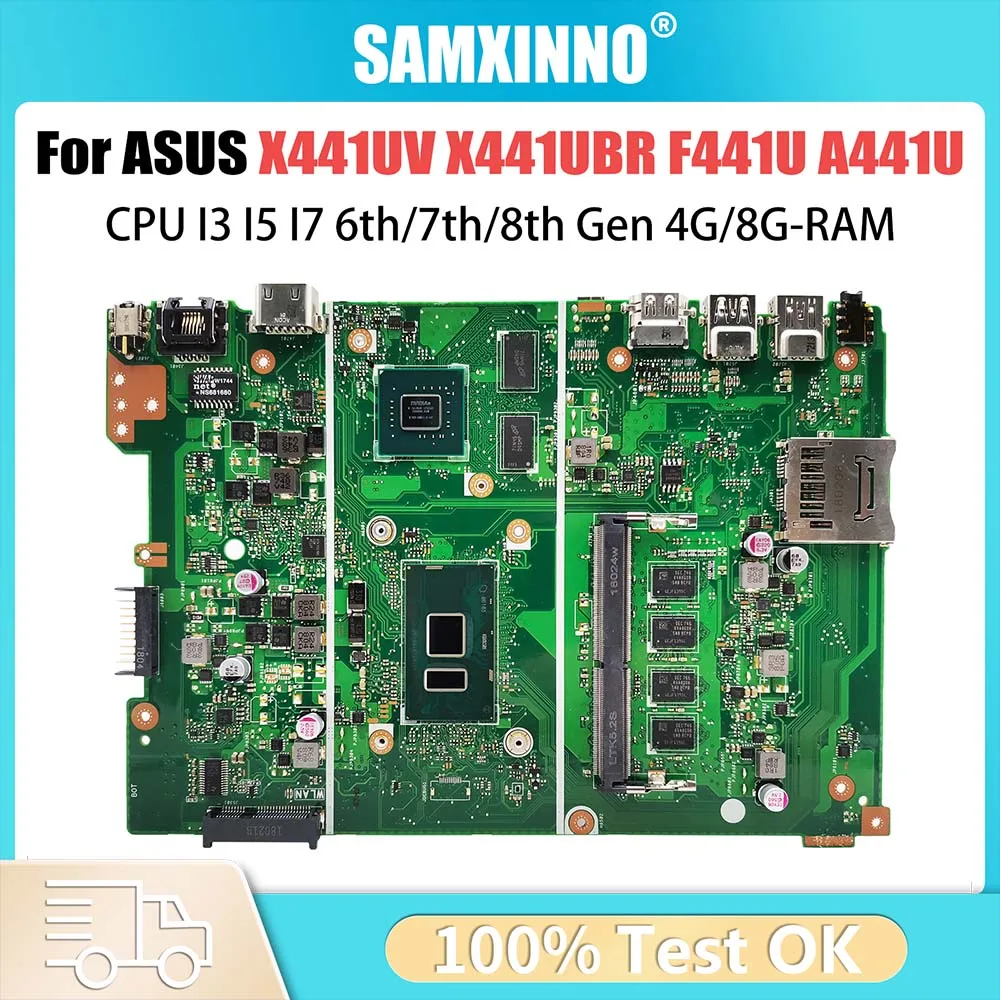 

X441U Notebook Mainboard For ASUS X441UV X441UBR F441U A441U X441UVK X441UB Laptop Motherboard I3 I5 I7 CPU RAM-4G/8G 920MX