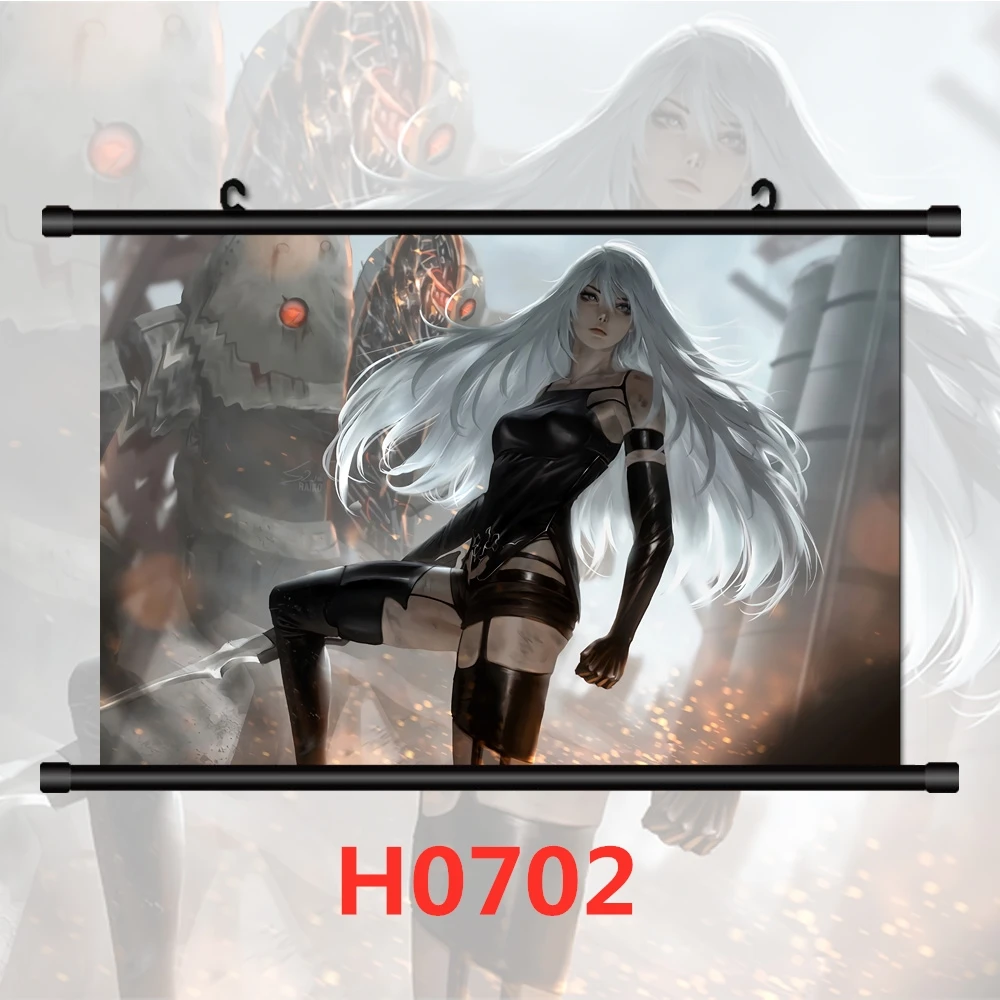 WTQ NieR Automata YoRHa No.2 Type B Anime Canvas Painting Anime Posters Wall Decor Wall Art Picture Decor for Living Room Decor