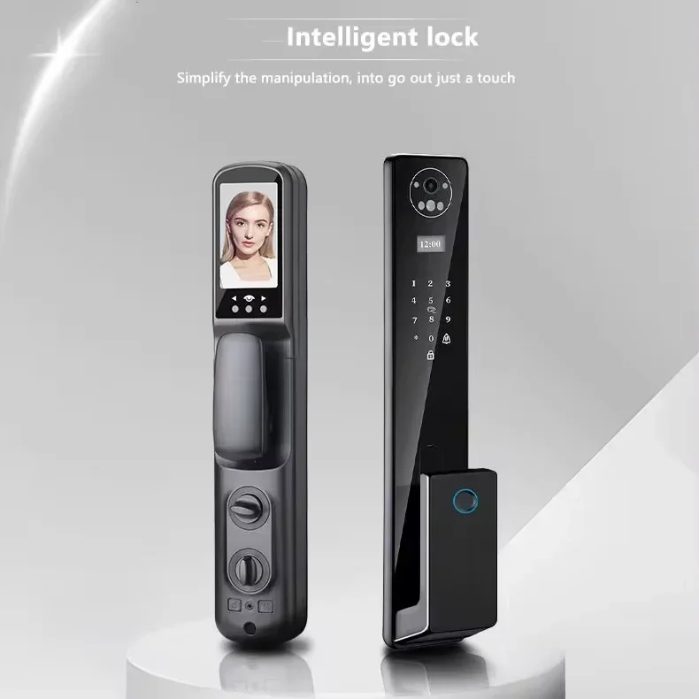 

TUYA APP Digital Fingerprint 3D Face Recognition Lock with Camera Electric Digital Biometric Door Smart Lock