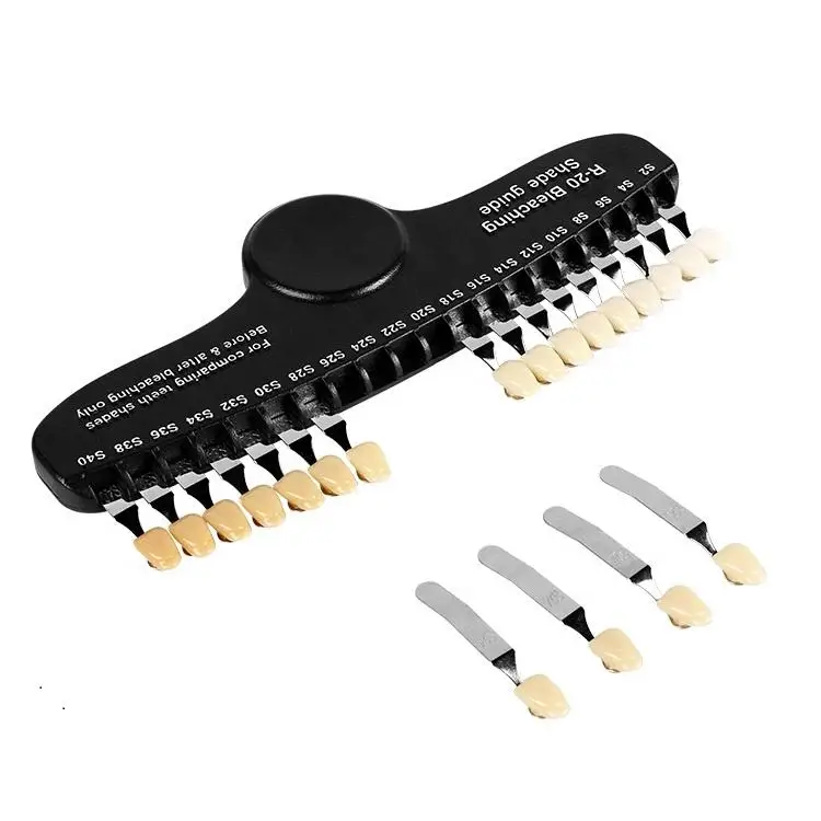 Lab Tooth Color Palette 20/27-color Cold Light Whitening Color Card, with Mirror, Removable s s
