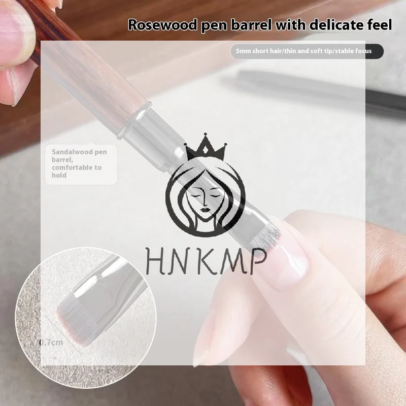 Sandalwood Detail High Quality Short Hair Nail Phototherapy Pen Nail Construction Carving Pen Nail Design Art Pen