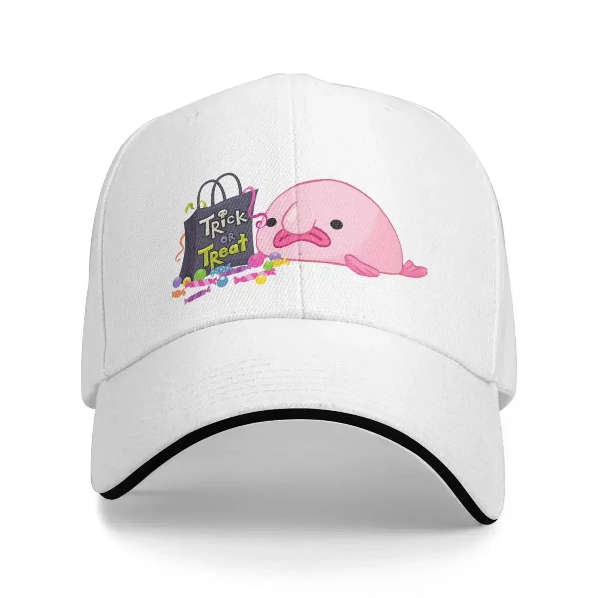 Trick Or Treat Blobfish Baseball Caps Snapback Fashion Baseball Hats Breathable Casual Outdoor For Men And Women Polychromatic