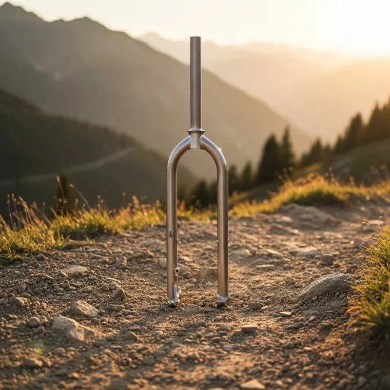 

12x100mm Thru Axle Titanium MTB Fork For 24-28 Inch Wheel Disc Brake Hydraulic Brakes Compatible Rigid Bicycle Front Fork