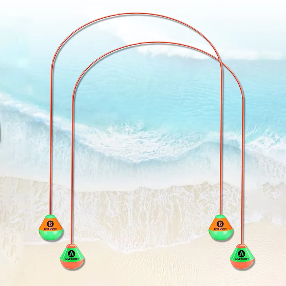 2pcs Diving Pool Toys Set Body Exercise Through Door Diving Ring Durable PVC Swim Through Door Toys Best Gift for Boys Girls