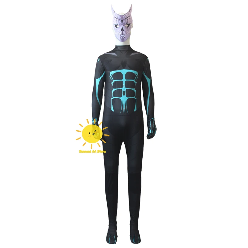 Anime Kafka Hibino Cosplay Kaiju No.8 Cosplay Kostuums Kafka Hibino Donker Turnpakje Masker Kafka Halloween Carnavalsfeest Cos Voor Mannen