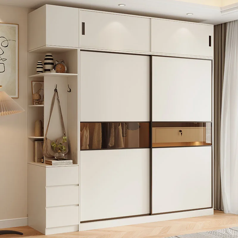 Luxurious Nordic Wardrobe Modern Wooden Room Organization Wardrobe Storage Drawers Ropero Armable De Ropa Bedroom Furniture