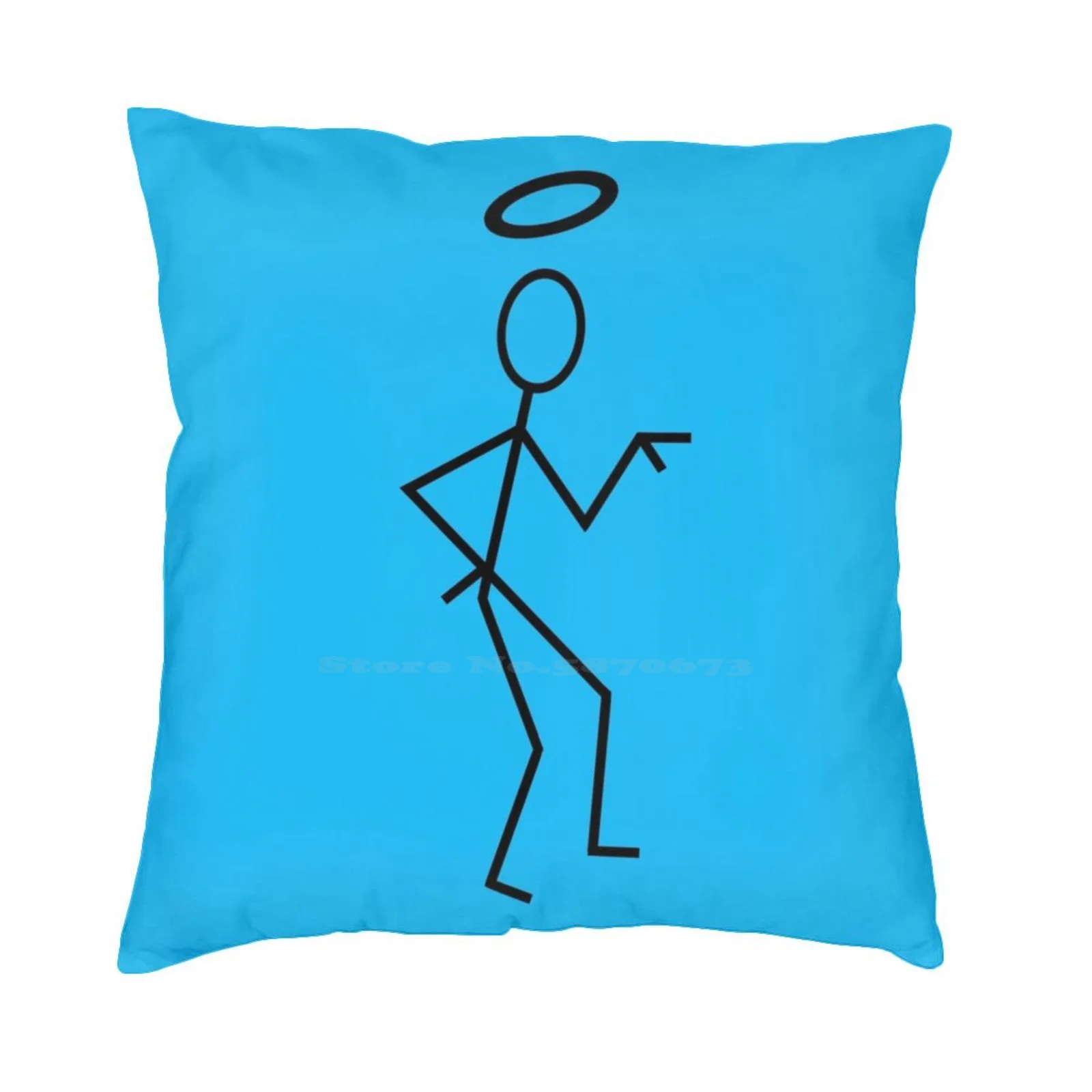 شخصية سانت ستيك (أسود). كيس وسادة لغرفة النوم ديكور المنزل سانت تلفزيون روجر مور تشارتيريس سيمون تمبلار ريترو